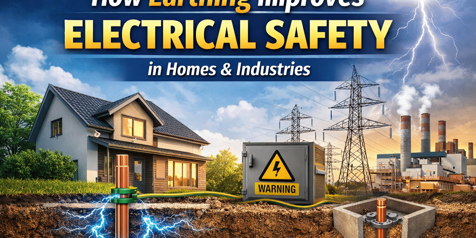 Earthing Improves Electrical Safety in Homes and Industries