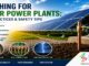 Earthing for solar power plants