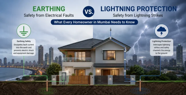 Earthing vs. lightning protection system for a Mumbai home