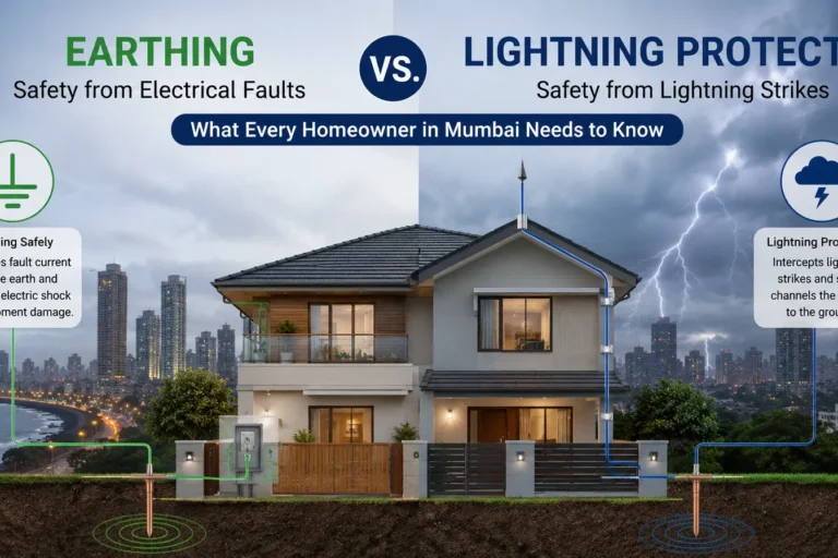 Earthing vs Lightning Protection Earthing vs. lightning protection system for a Mumbai home